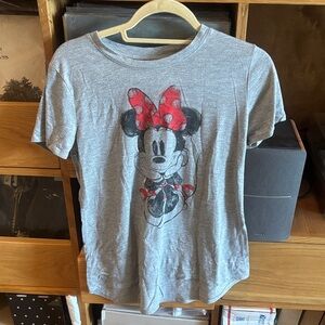 Disney Gray and Red Minnie Mouse Kids Tee